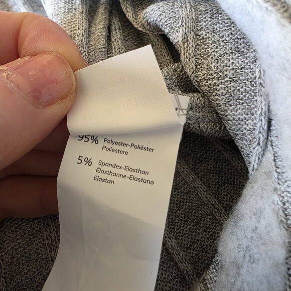 Cupshe Silver Mist Ribbed Knit Jumpsuit Gray Long Sleeve Wide Leg L NWT - Picture 8 of 16